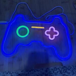 Neon Video Game Controller LED Wall Display Sign Light Gamer Room USB (209) *